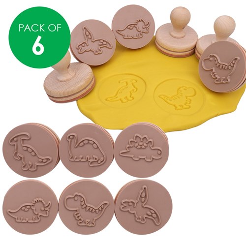 Wooden Stamps - Dinosaurs - Pack of 6