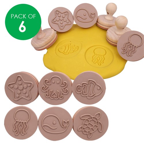 Wooden Stamps - Sea Animals - Pack of 6