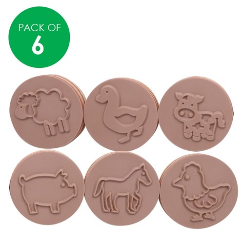 Wooden Stamps - Farm Animals - Pack of 6