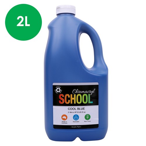 Chromacryl School Acrylic Paint - Cool Blue - 2L