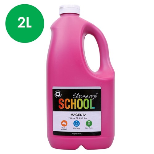 Chromacryl School Acrylic Paint - Magenta - 2L
