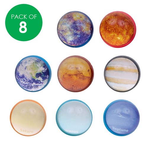 Solar System Bouncy Balls - Pack of 8