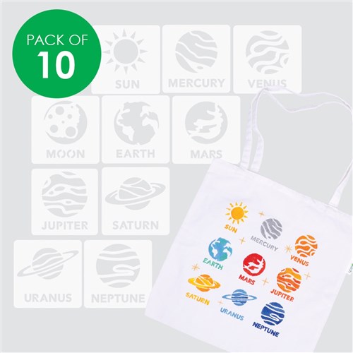 Solar System Stencils - Pack of 10