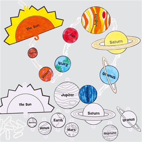 Solar System Cardboard Wall Hanger - Each Set