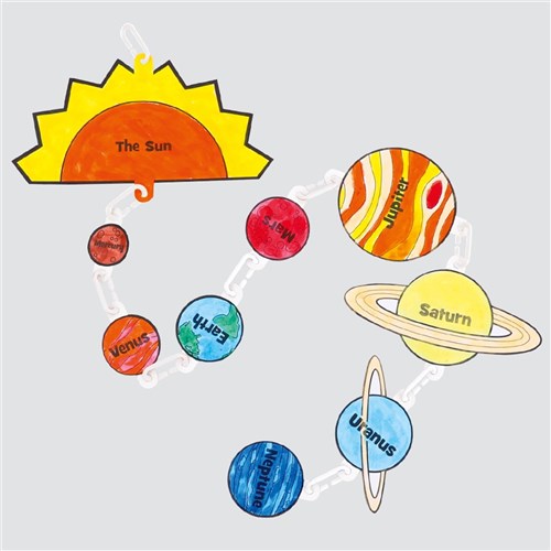 Solar System Cardboard Wall Hanger - Each Set