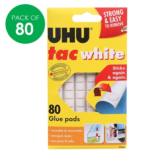 UHU White Tac - Pack of 80