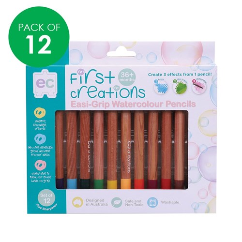 EC Easi-Grip Watercolour Pencils - Pack of 12