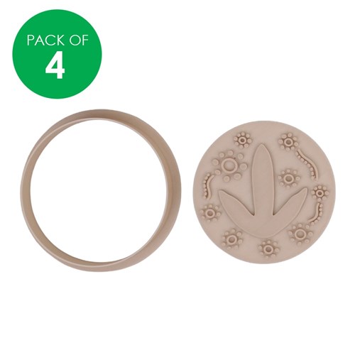 Aboriginal Design Circle Dough Cutters & Stamps - Pack of 4