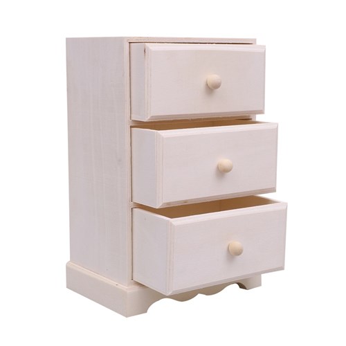 Small Wooden Chest Of Drawers - 3 Drawers