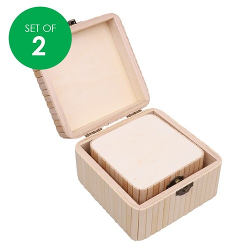 Bamboo Boxes - Square - Set of 2