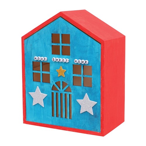 Large Wooden House Box - Each
