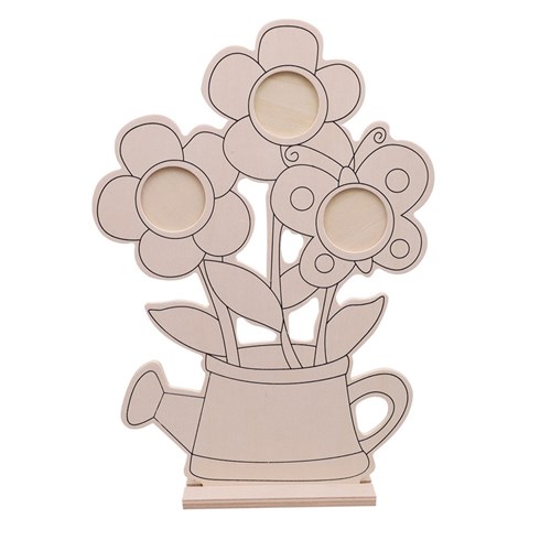 Large Wooden Printed Standing Frame with Paint