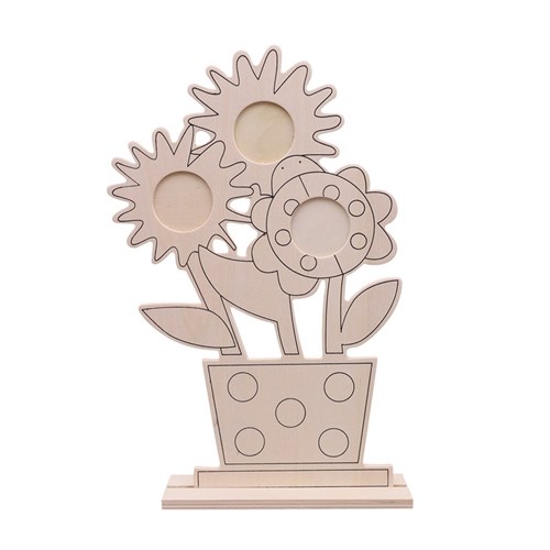 Large Wooden Printed Standing Frame with Paint