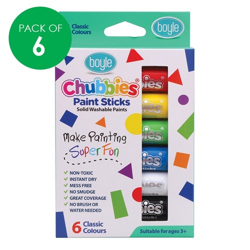 Chubbies Paint Sticks - Pack of 6
