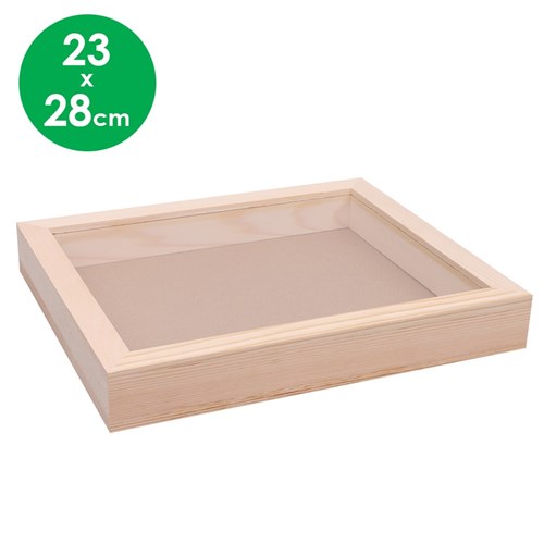 Wooden Rectangle Memory Box Frame - 23 x 28cm - Each