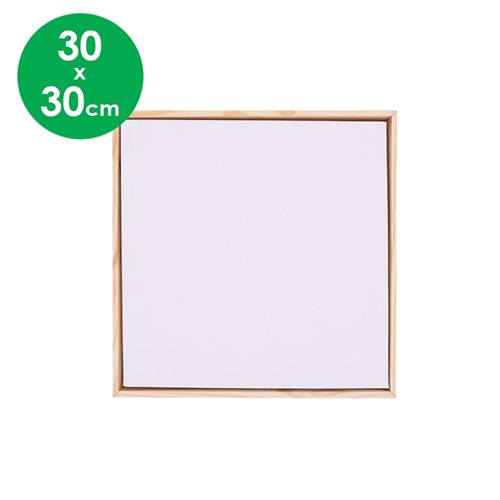 Stretched Canvas with Wooden Frame - 30 x 30cm