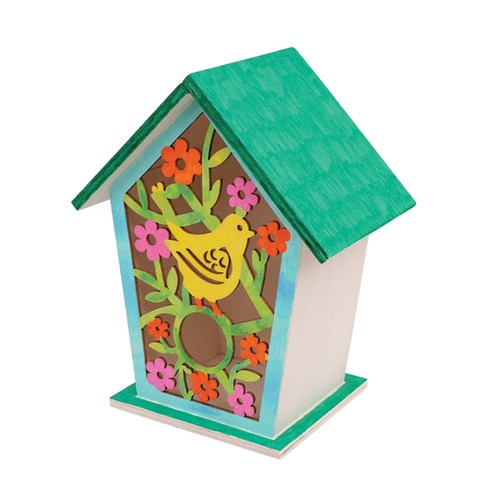 Wooden Birdhouse Storage Box - Cutout Detail - Each