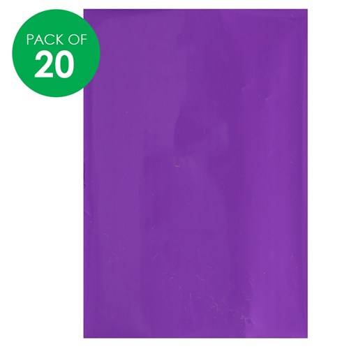 Foil Art Sheets - Purple - Pack of 20