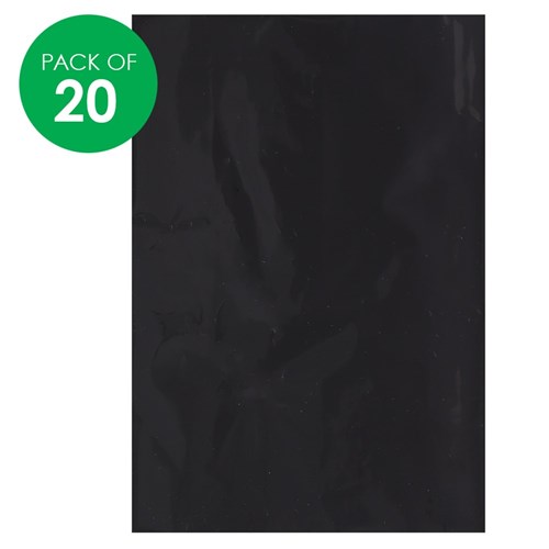 Foil Art Sheets - Black - Pack of 20