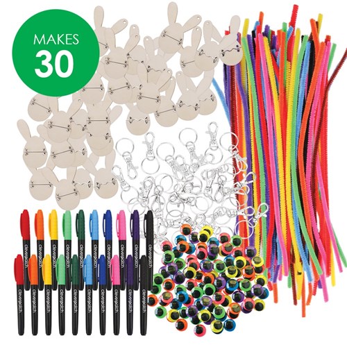 Wooden Monster Keyrings Group Pack