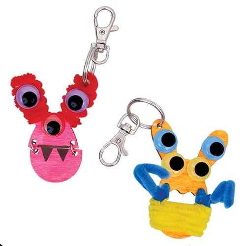Wooden Monster Keyrings Group Pack