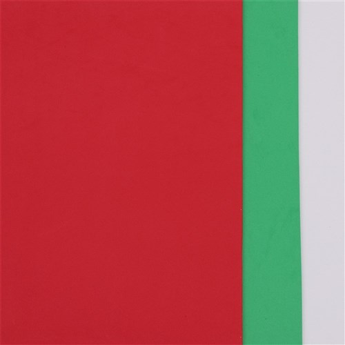 Foam Sheets - Christmas Colours - A4 - Pack of 3