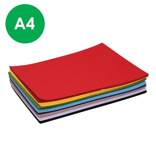 Felt Sheets - Assorted - A4 - Pack of 24
