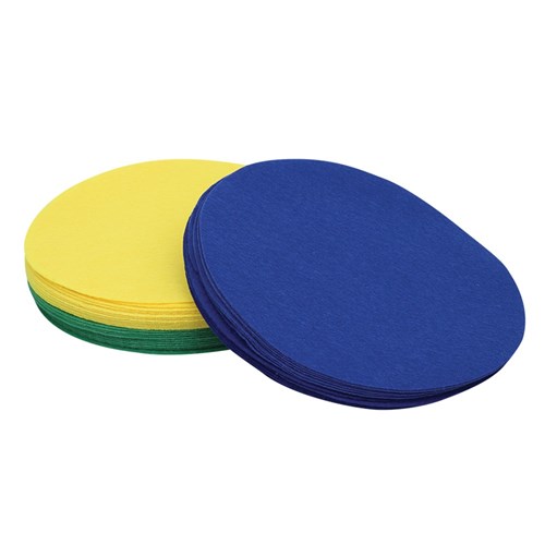 Felt Circles - Blue Yellow Green - 20cm - Pack of 36
