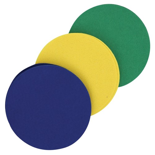 Felt Circles - Blue Yellow Green - 20cm - Pack of 36