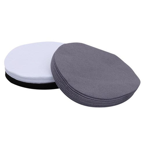 Felt Circles - Grey White Black - 20cm - Pack of 36