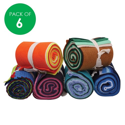 Felt Jelly Rolls - Assorted - Pack of 6