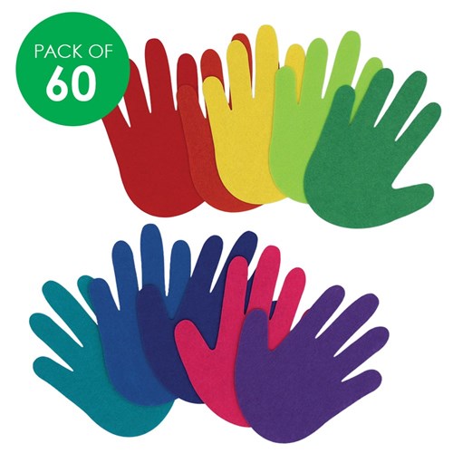 Felt Hands - Bright - Pack of 60