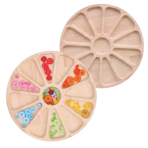 Wooden Colour Wheel Sorting Tray - Each