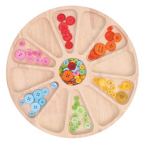 Wooden Colour Wheel Sorting Tray - Each