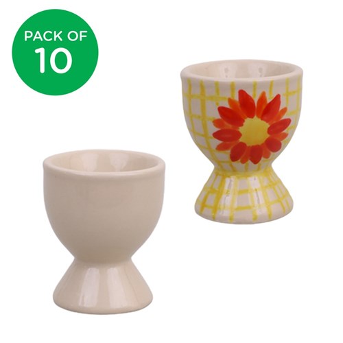 Porcelain Egg Cups - Beige - Pack of 10