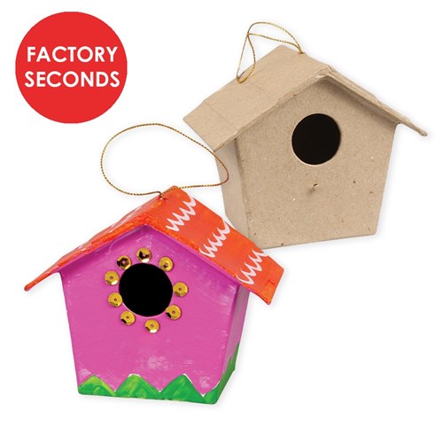 FACTORY SECONDS Papier Mache Birdhouse - Each