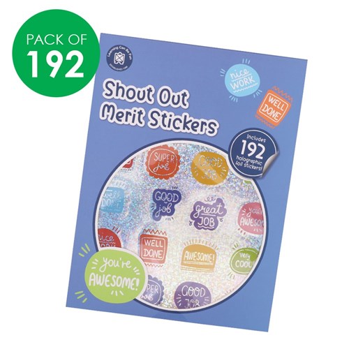 Merit Sticker Book - Shout Out - Pack of 192