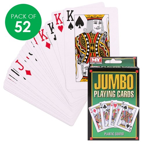 Large Playing Cards - Pack of 52 - 9.5 x 14cm