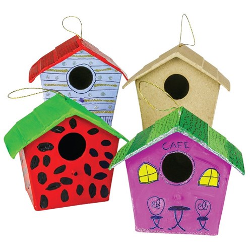 Dazzling Papier Mache Birdhouses