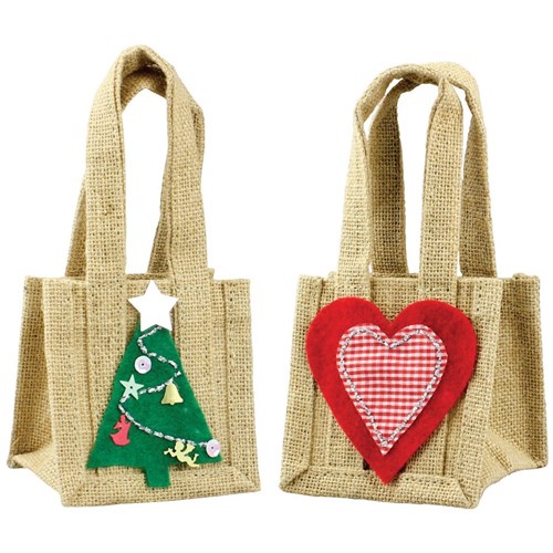 Christmas Jute Bag Christmas CleverPatch Art & Craft Supplies