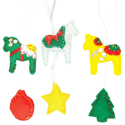 Christmas Felt Dala Horse