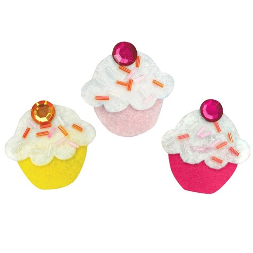 Felt Cupcakes Badges