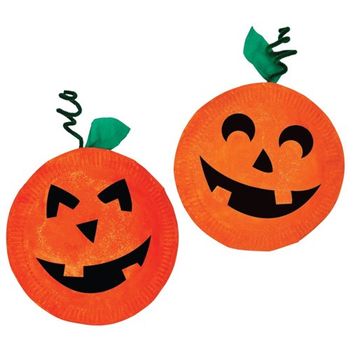 Paper Plate Jack-O-Lanterns