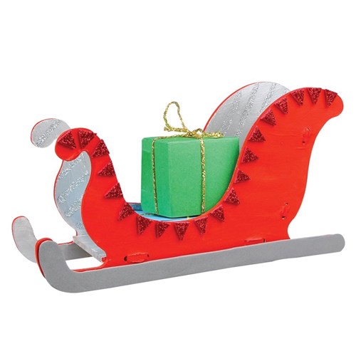 3D Wooden Sleigh