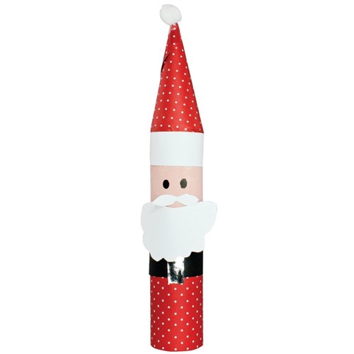 Cardboard Roll Santa