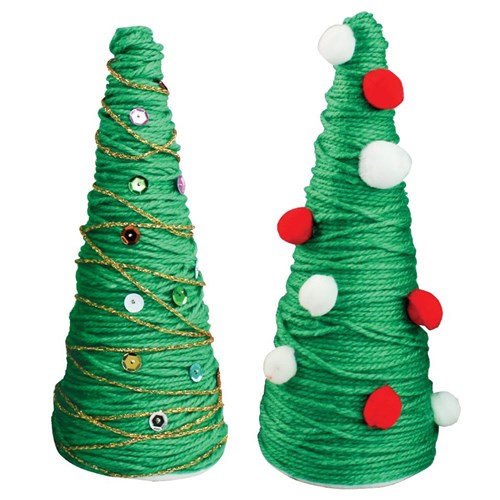 Yarn Wrapped Christmas Tree