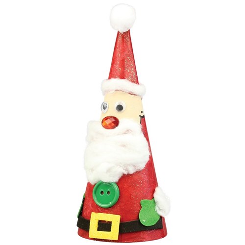 Papier Mache Santa Cone