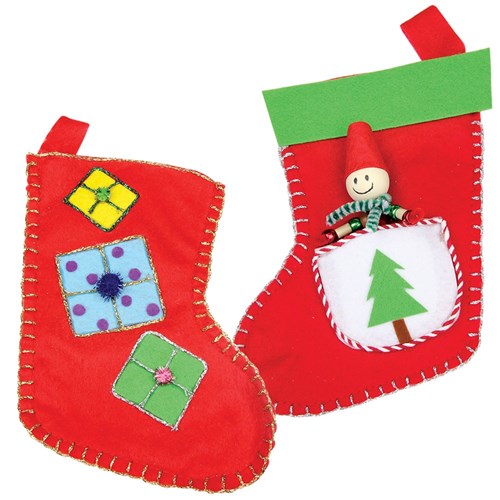 Decorated Santa Stockings