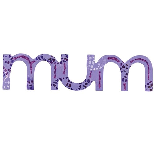 Doiley Print Wooden Mum Plaque