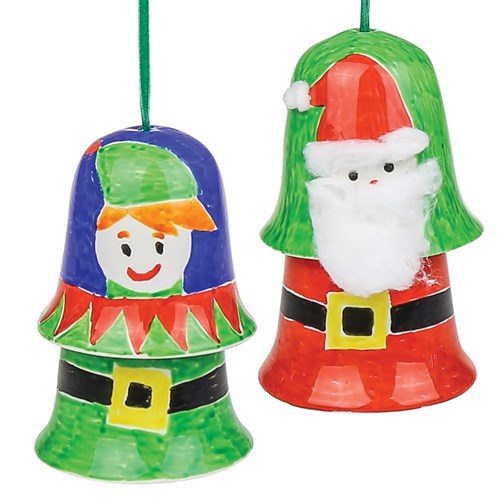 Porcelain Christmas Character Bells